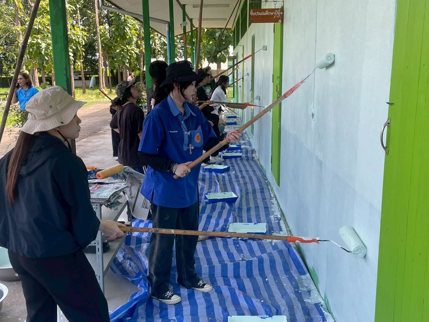 #อาชีวะจิตอาสา ร่วมกิจกรรมบำเพ็ญประโยชน์ทาสีอาคารเรียน ณ โรงเรียนบ้านศรีกองงาม ต.บ้านแซว อ. เชียงแสน จ.เชียงราย